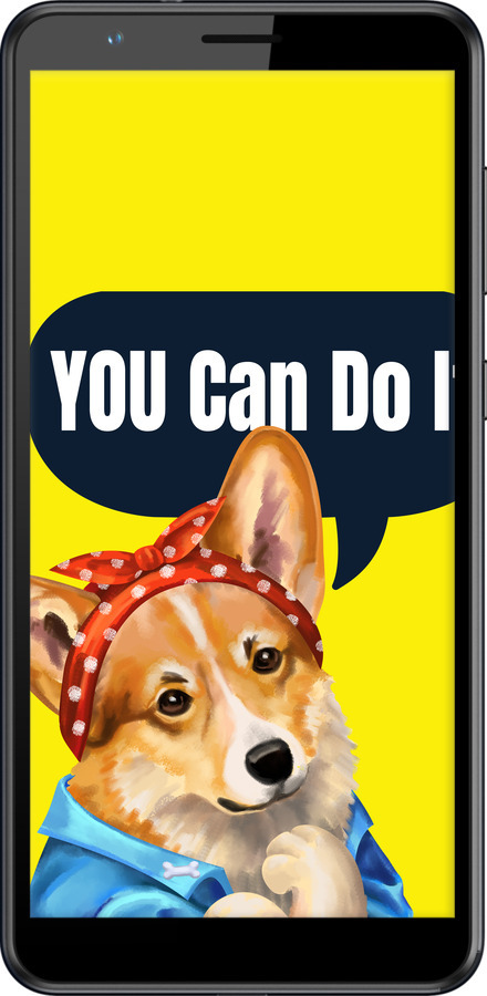 Силиконовый чехол чехол с корги You Can Do It для ZTE Blade A31 - 6184u-2522 изображение 