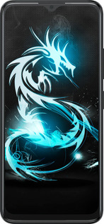 Силиконовый чехол Бело-голубой огненный дракон для ZTE Blade A34 - 113u-3989 изображение 