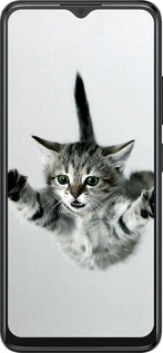 Силиконовый чехол Летящий котёнок для ZTE Blade A34 - 2322u-3989 изображение 