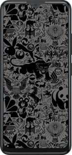 Силіконовий чехол Чорно-сірий стікер бомбінг для ZTE Blade A34 - 2432u-3989 изображение 