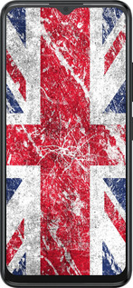 Силиконовый чехол Флаг Великобритании 1 для ZTE Blade A34 - 386u-3989 изображение 