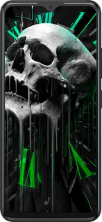 Силиконовый чехол Череп-часы для ZTE Blade A34 - 4100u-3989 изображение 