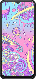 Силиконовый чехол Розовая галактика для ZTE Blade A34 - 4146u-3989 изображение 