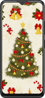 Силиконовый чехол Новогодняя елка для ZTE Blade A34 - 4198u-3989 изображение 