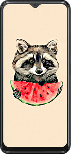 Силіконовий чехол Єнотик з кавуном для ZTE Blade A34 - 4605u-3989 изображение 