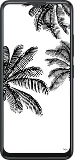 Силиконовый чехол Пальмы1 для ZTE Blade A34 - 4634u-3989 изображение 