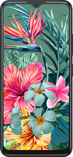 Силиконовый чехол Тропические цветы v1 для ZTE Blade A34 - 4667u-3989 изображение 