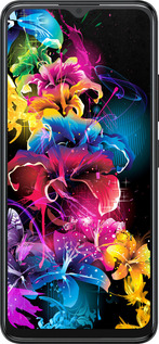 Силиконовый чехол Абстрактные цветы для ZTE Blade A34 - 511u-3989 изображение 