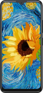 Силиконовый чехол Цветы желто-голубые для ZTE Blade A34 - 5308u-3989 изображение 