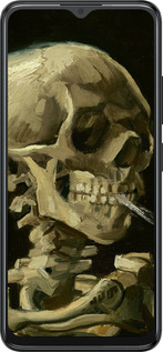 Силиконовый чехол Винсент Ван Гог. Череп для ZTE Blade A34 - 5544u-3989 изображение 