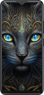 Силиконовый чехол Кошка для ZTE Blade A34 - 5548u-3989 изображение 