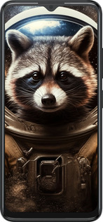 Силиконовый чехол Raccoon austronaut для ZTE Blade A34 - 5581u-3989 изображение 