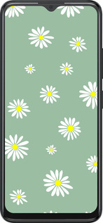 Силиконовый чехол Ромашки v4 для ZTE Blade A34 - 5603u-3989 изображение 