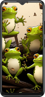 Силиконовый чехол Жабки для ZTE Blade A34 - 5656u-3989 изображение 