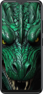 Силиконовый чехол Зелёный дракон v2 для ZTE Blade A34 - 5817u-3989 изображение 