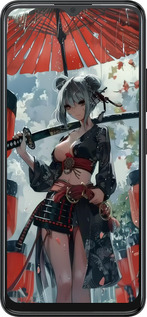 Силиконовый чехол Гейша-воин для ZTE Blade A34 - 6124u-3989 изображение 