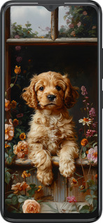 Силиконовый чехол Щенок cocker spaniel для ZTE Blade A34 - 6136u-3989 изображение 