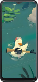 Силиконовый чехол Уточка с автоматом для ZTE Blade A34 - 6356u-3989 изображение 