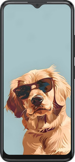 Силиконовый чехол Пес в очках для ZTE Blade A34 - 6381u-3989 изображение 