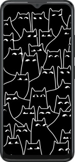 Силиконовый чехол С изображением кошек для ZTE Blade A34 - 6470u-3989 изображение 