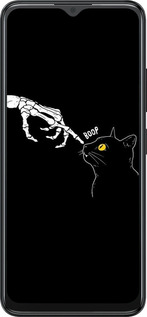 Силиконовый чехол Кошка для ZTE Blade A34 - 6505u-3989 изображение 