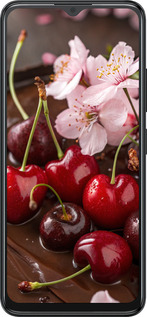 Силиконовый чехол Вишня в шоколаде для ZTE Blade A34 - 6698u-3989 изображение 