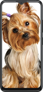 Силиконовый чехол Йоркширский терьер с хвостиком для ZTE Blade A34 - 930u-3989 изображение 