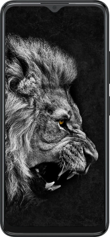 Силиконовый чехол Лев для ZTE Blade A34 - 1080u-3989 изображение 