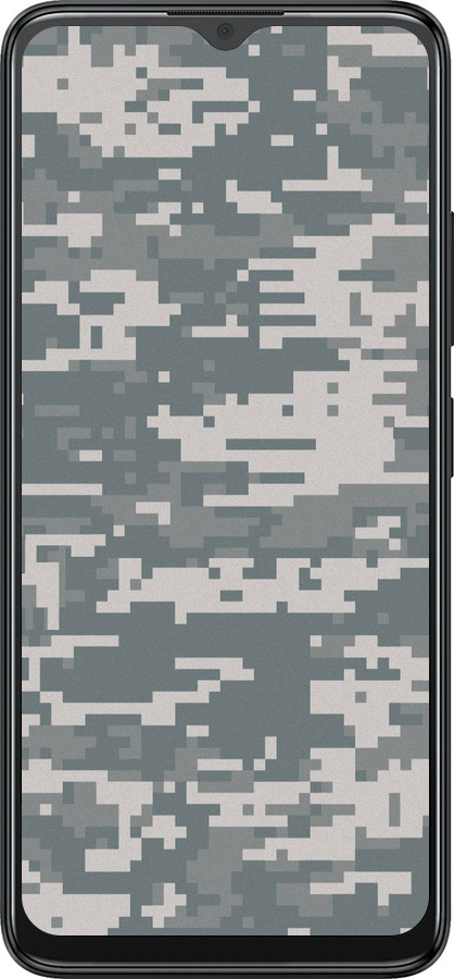 Силиконовый чехол Камуфляж для ZTE Blade A34 - 1085u-3989 изображение 