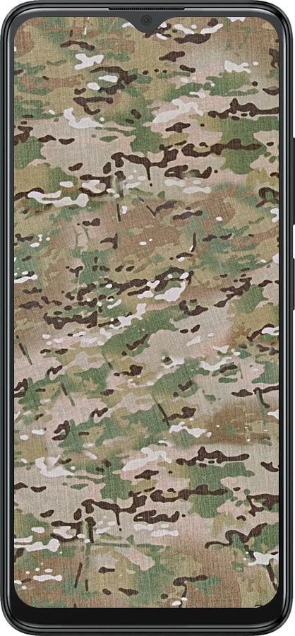 Силиконовый чехол Камуфляж v5 для ZTE Blade A34 - 1201u-3989 изображение 