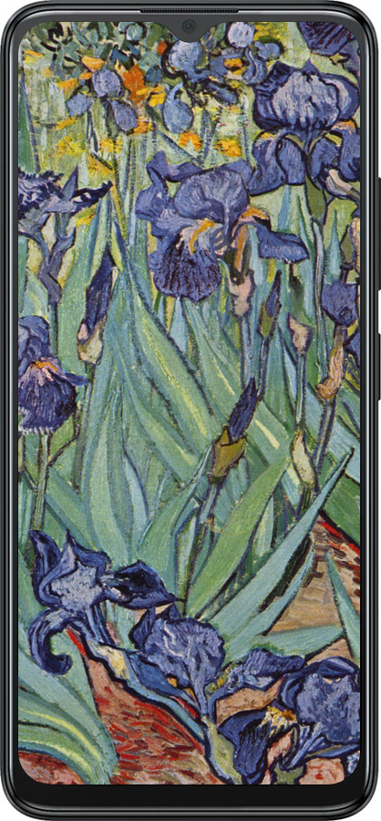 Силиконовый чехол Винсент Ван Гог. Ирисы для ZTE Blade A34 - 161u-3989 изображение 