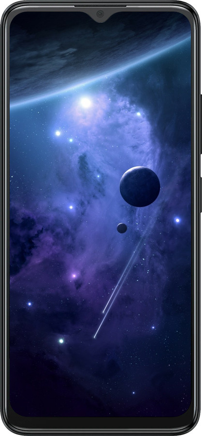 Силиконовый чехол Планеты в синем космосе для ZTE Blade A34 - 171u-3989 изображение 