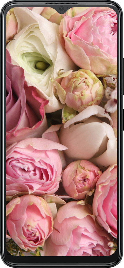 Силиконовый чехол Розы v2 для ZTE Blade A34 - 2320u-3989 изображение 