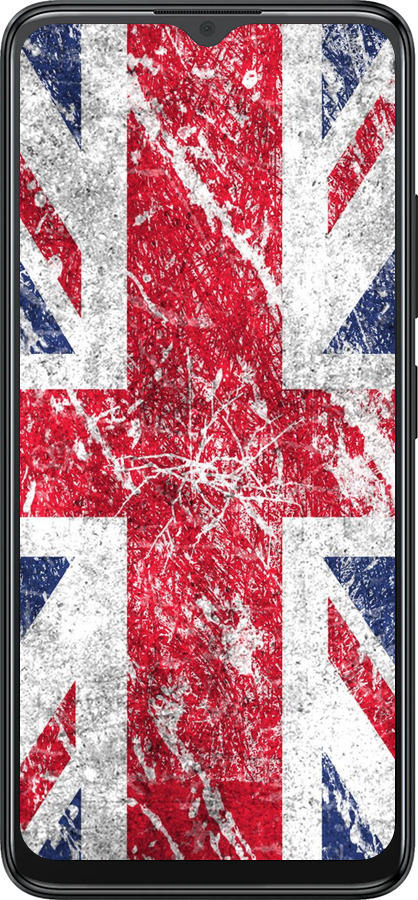 Силиконовый чехол Флаг Великобритании 1 для ZTE Blade A34 - 386u-3989 изображение 