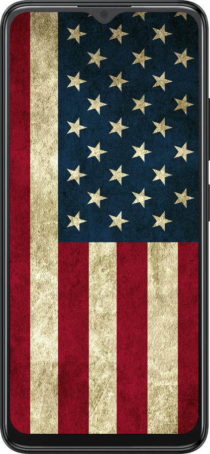 Силиконовый чехол Флаг США для ZTE Blade A34 - 395u-3989 изображение 