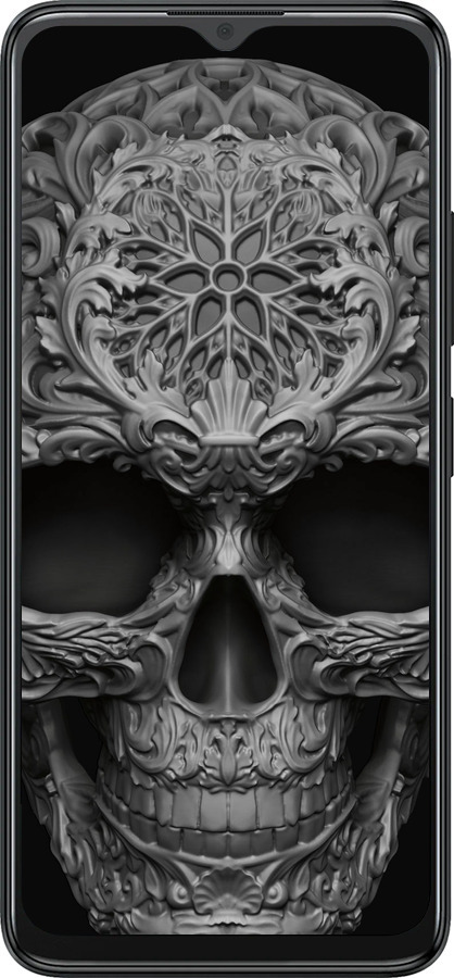 Силиконовый чехол skull-ornament для ZTE Blade A34 - 4101u-3989 изображение 