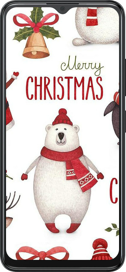 Силіконовий чехол Merry Christmas для ZTE Blade A34 - 4106u-3989 изображение 