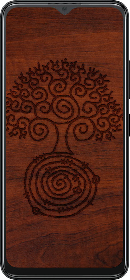 Силиконовый чехол Узор дерева для ZTE Blade A34 - 4119u-3989 изображение 