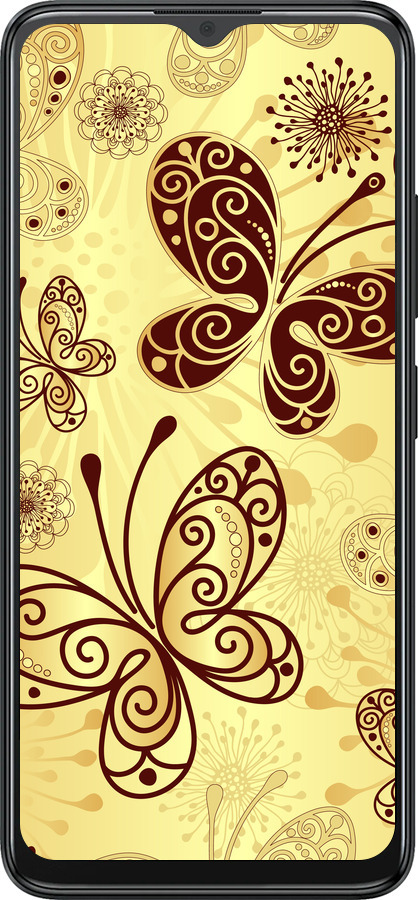 Силіконовий чехол Красиві метелики для ZTE Blade A34 - 4170u-3989 изображение 