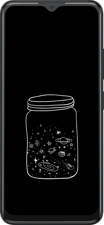 Силиконовый чехол Космос в банке для ZTE Blade A34 - 4297u-3989 изображение 