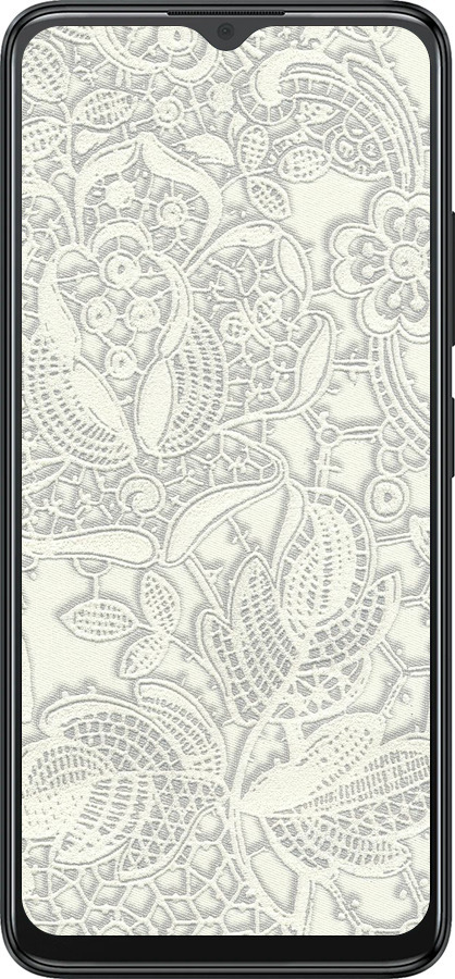 Силіконовий чехол Біле мереживо для ZTE Blade A34 - 4383u-3989 изображение 