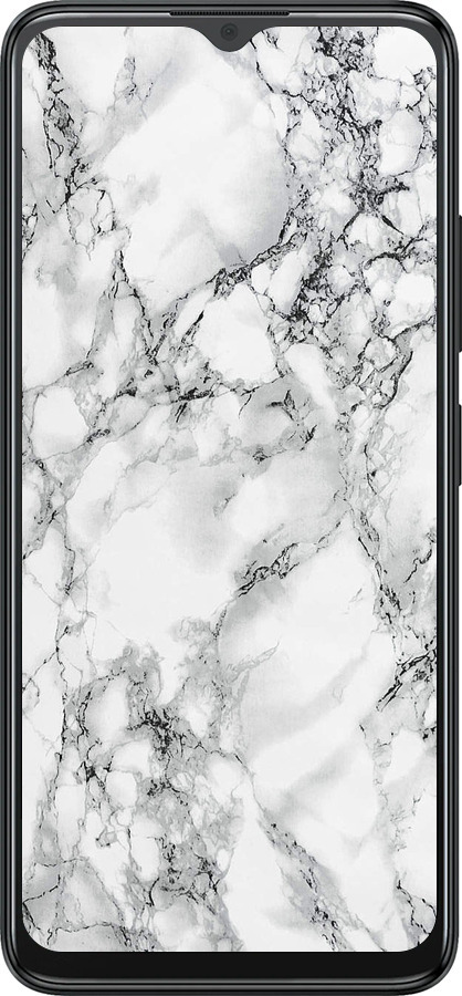 Силиконовый чехол Мрамор белый для ZTE Blade A34 - 4480u-3989 изображение 