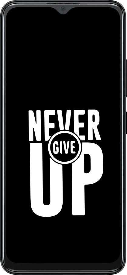 Силиконовый чехол Никогда не сдавайся для ZTE Blade A34 - 4572u-3989 изображение 