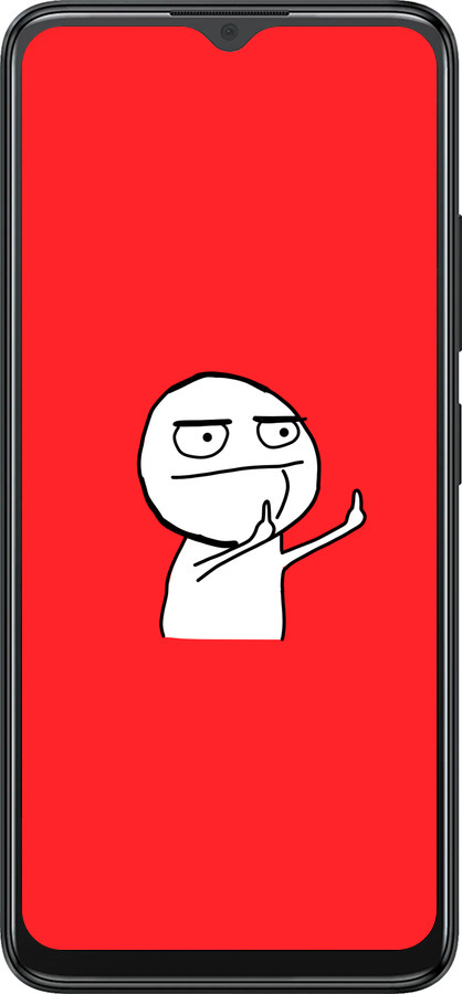 Силиконовый чехол Мем для ZTE Blade A34 - 4578u-3989 изображение 