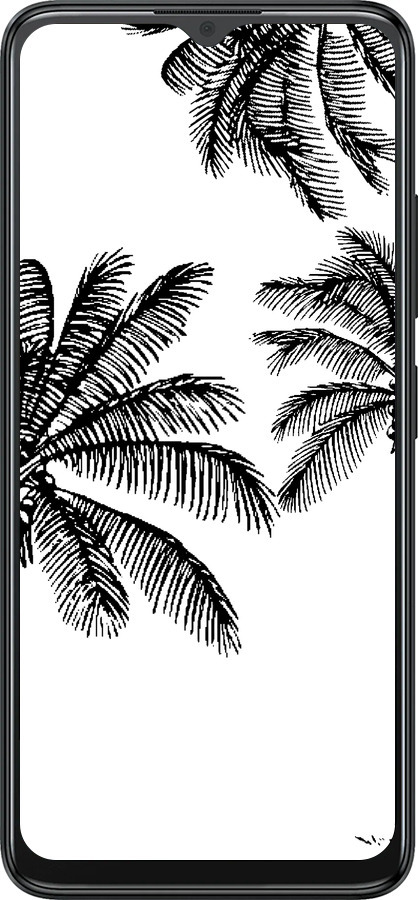 Силиконовый чехол Пальмы1 для ZTE Blade A34 - 4634u-3989 изображение 