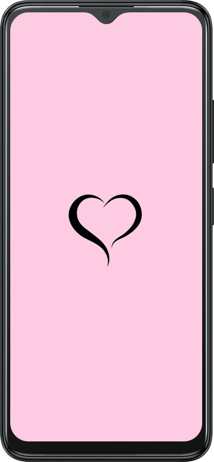 Силіконовий чехол Серце 1 для ZTE Blade A34 - 4730u-3989 изображение 