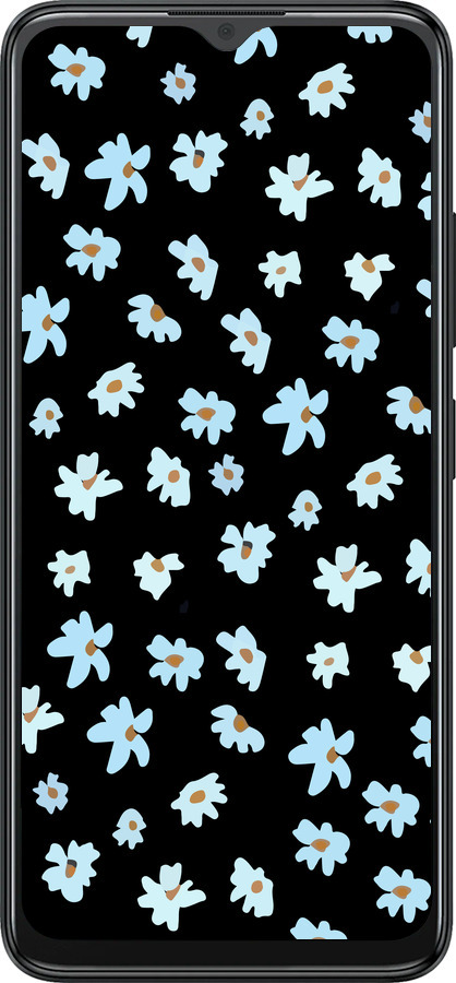 Силиконовый чехол Цветочный для ZTE Blade A34 - 4900u-3989 изображение 