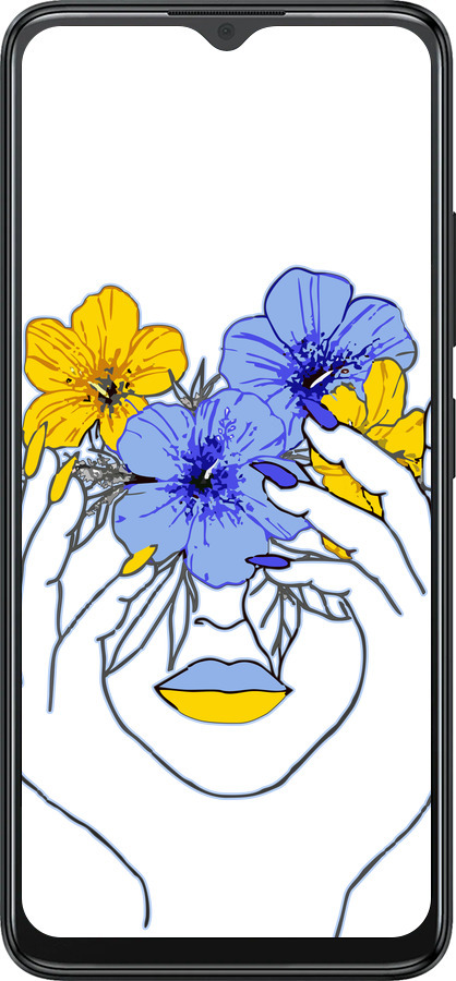 Силиконовый чехол Девушка v4 для ZTE Blade A34 - 5276u-3989 изображение 