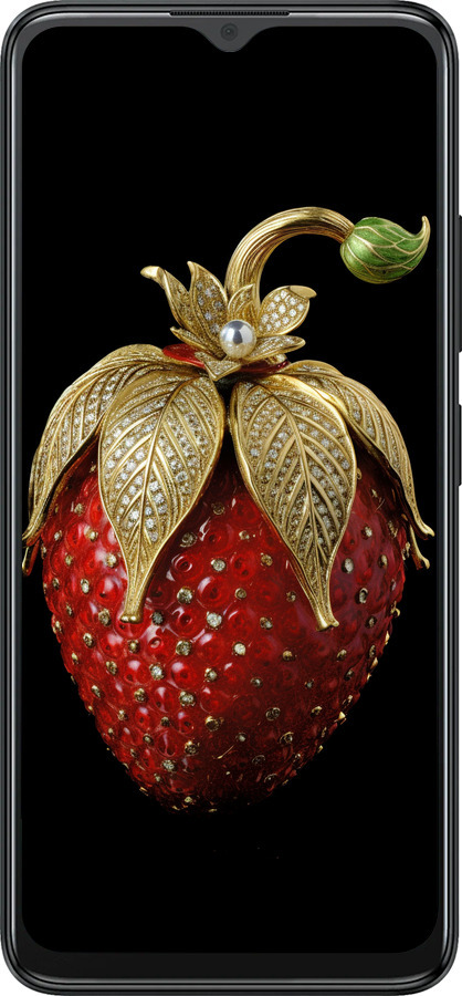 Силиконовый чехол Клубника v3 для ZTE Blade A34 - 5638u-3989 изображение 