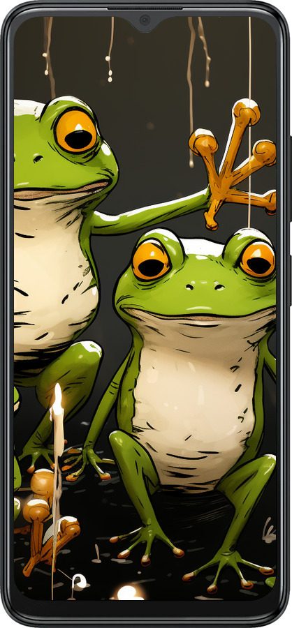 Силиконовый чехол Жабки 2 для ZTE Blade A34 - 5657u-3989 изображение 